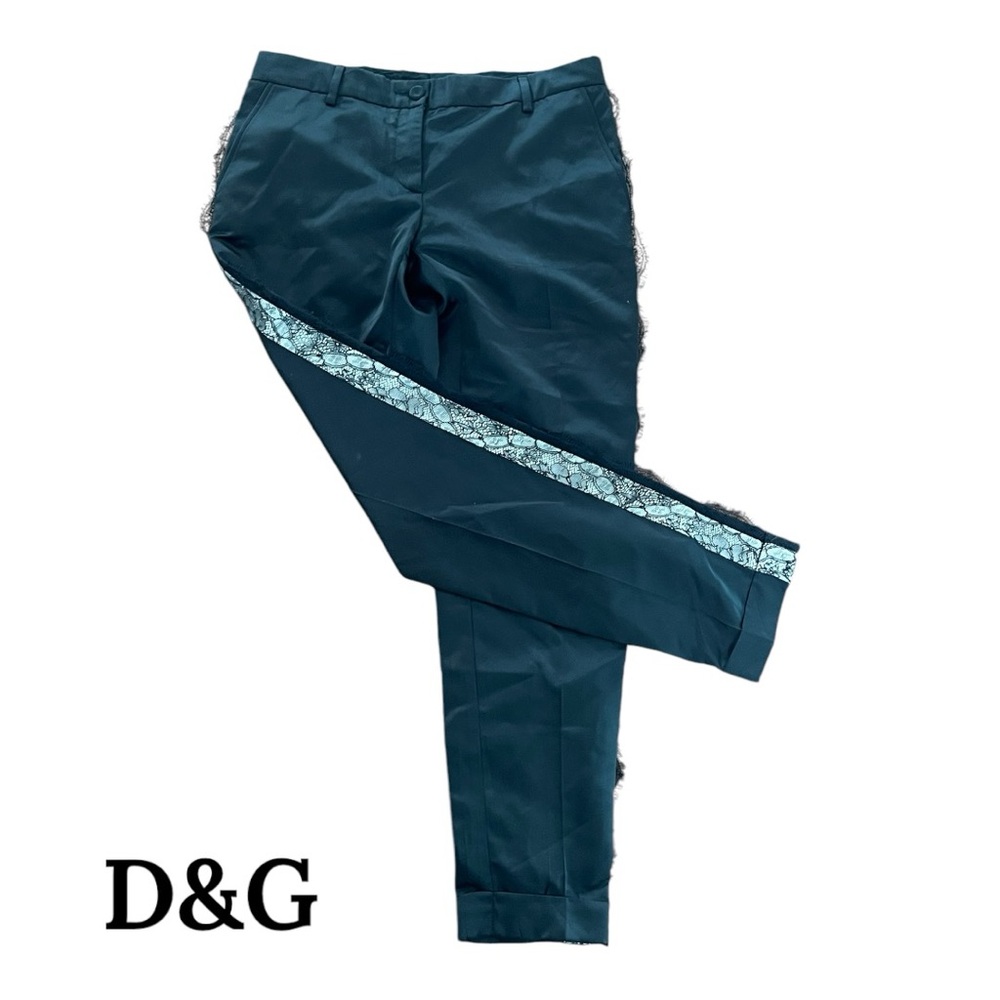 Authentic Dolce Gabbana black pant with lace details